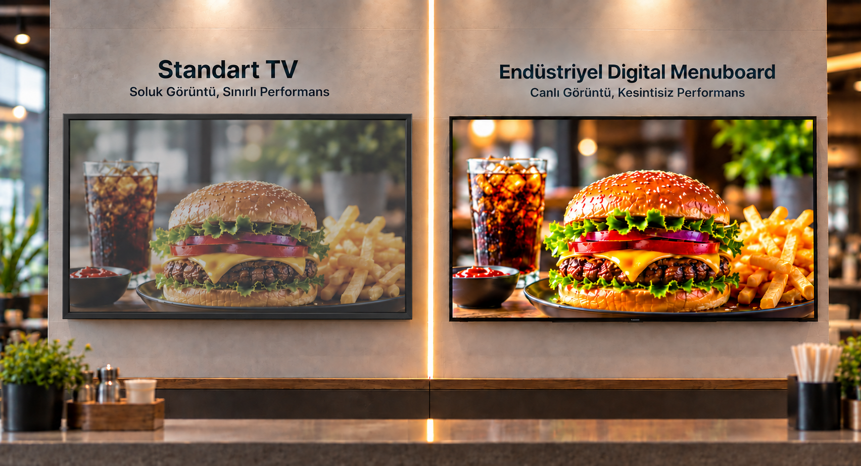 Standart TV Yerine Neden Endüstriyel Digital Menuboard Tercih Etmelisiniz?
