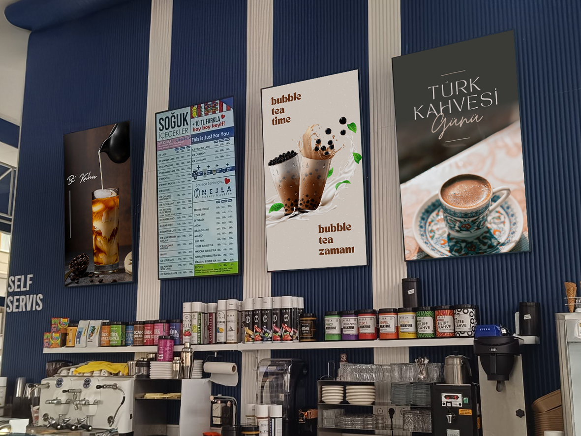 Nejla Kafe Menuboard Projesi