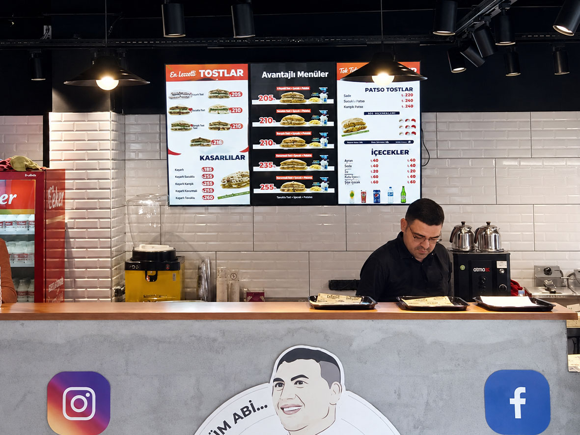 Tostçu Mahmut Menuboard Projesi